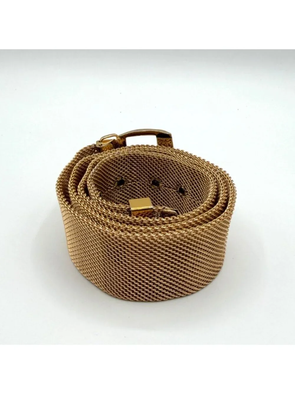 Vintage Gold Tone Mesh Metal Belt 34.5